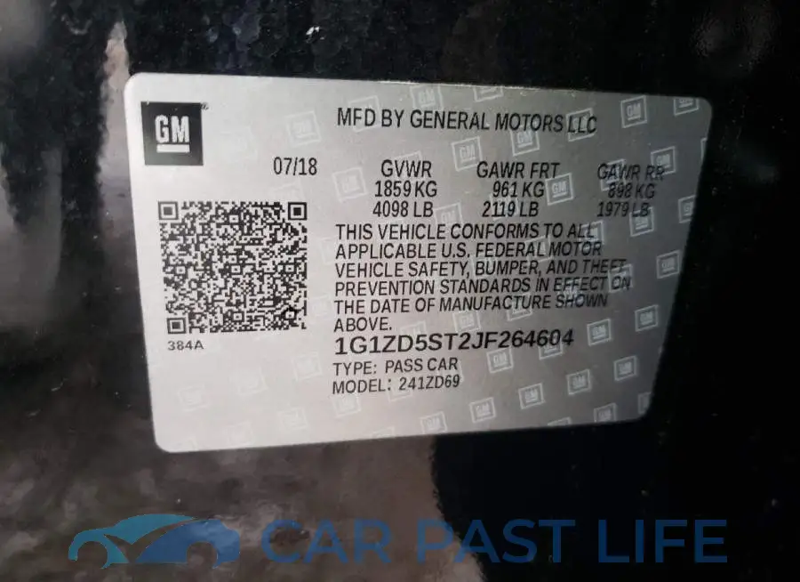 1G1ZD5ST2JF264604# 10