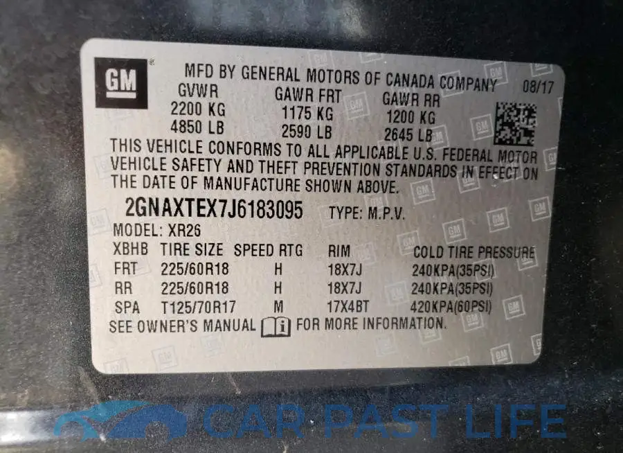 2GNAXTEX7J6183095# 10