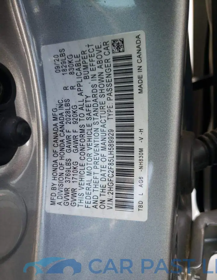 2HGFC2F85LH589929# 10