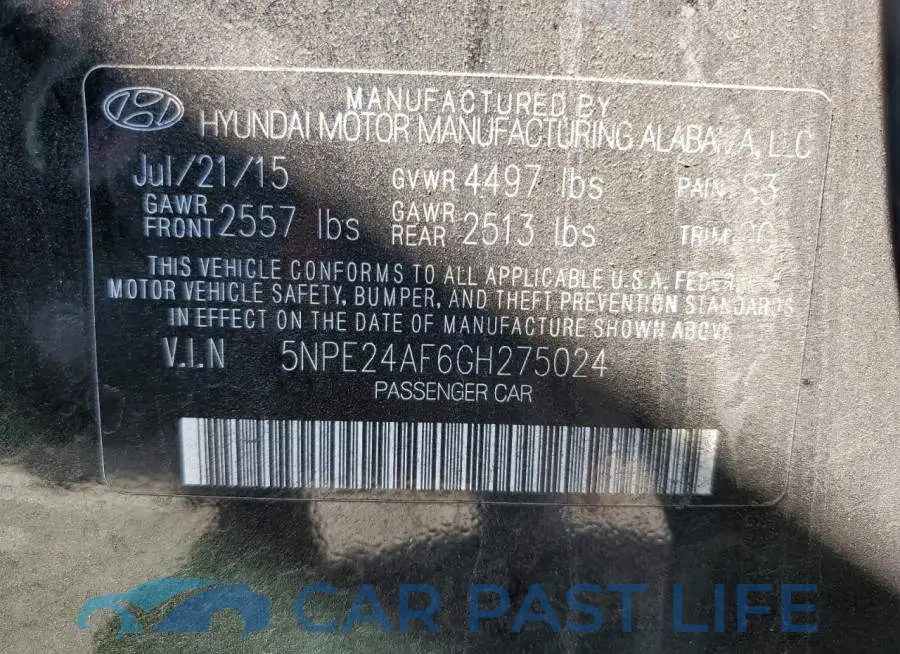5NPE24AF6GH275024# 10