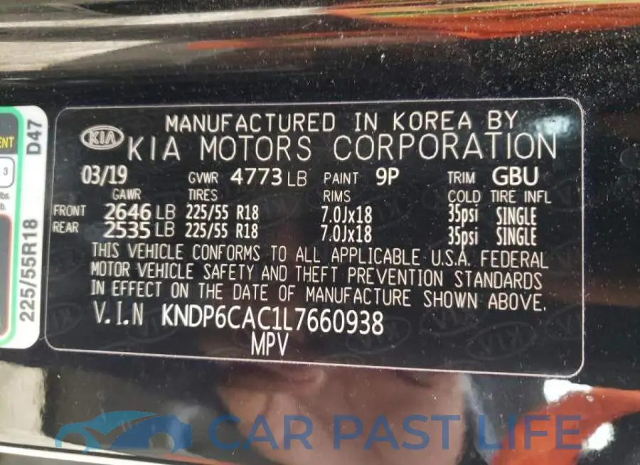 KNDP6CAC1L7660938# 10