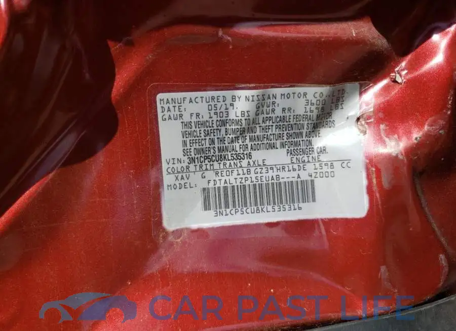 3N1CP5CU8KL535316# 10