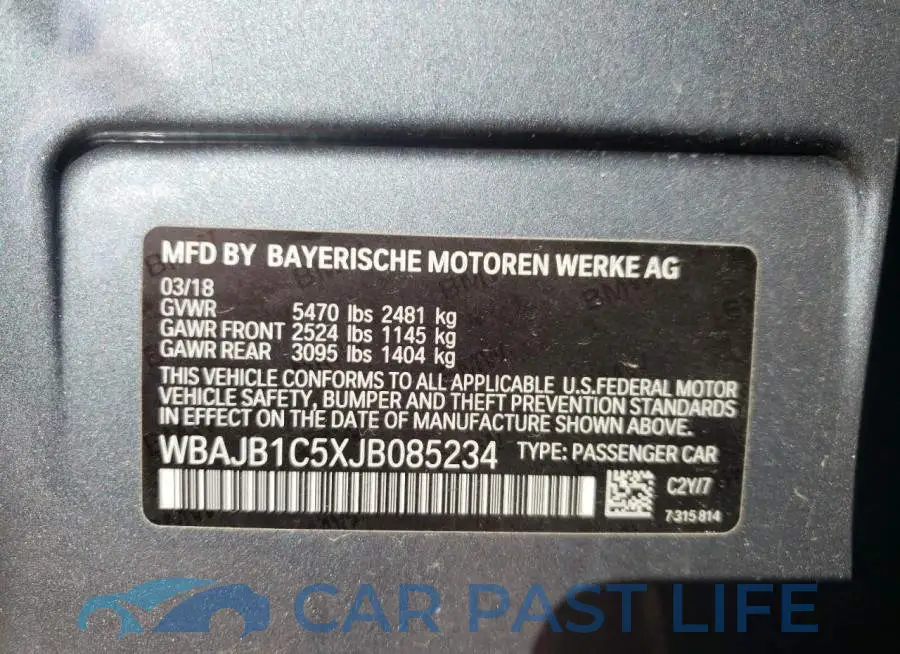 WBAJB1C5XJB085234# 10