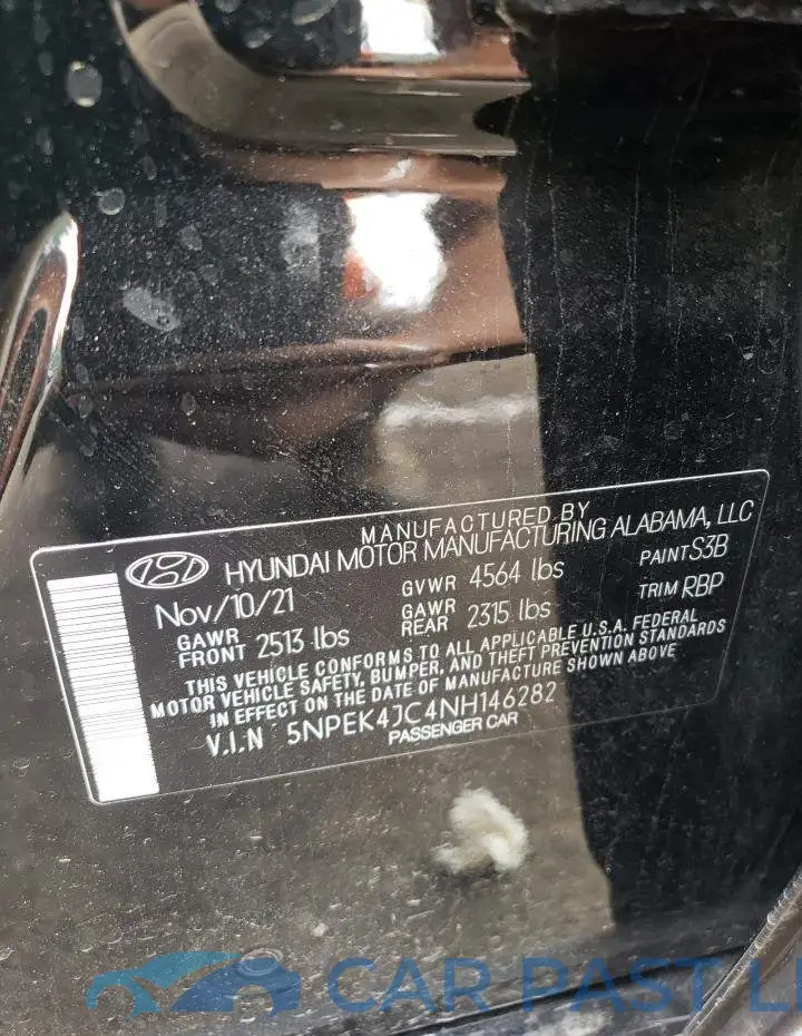 5NPEK4JC4NH146282# 10