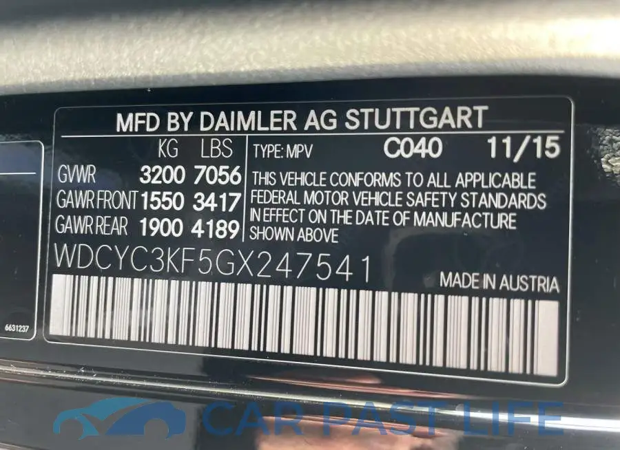 WDCYC3KF5GX247541# 10