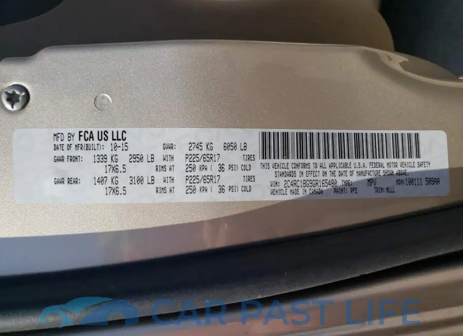 2C4RC1BG9GR165480# 10