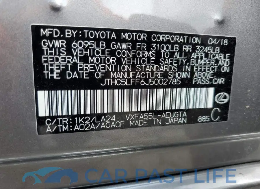 JTHC5LFF6J5002785# 10