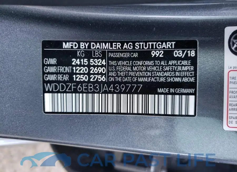 WDDZF6EB3JA439777# 10