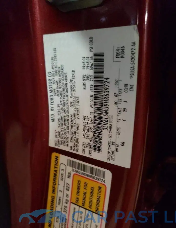 3LN6L5MU9HR639724# 10
