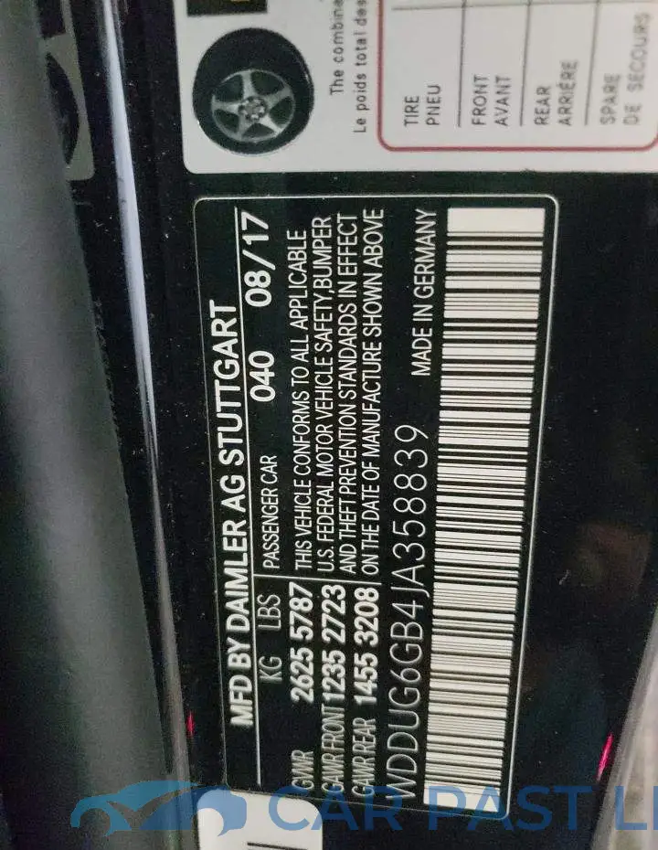 WDDUG6GB4JA358839# 10