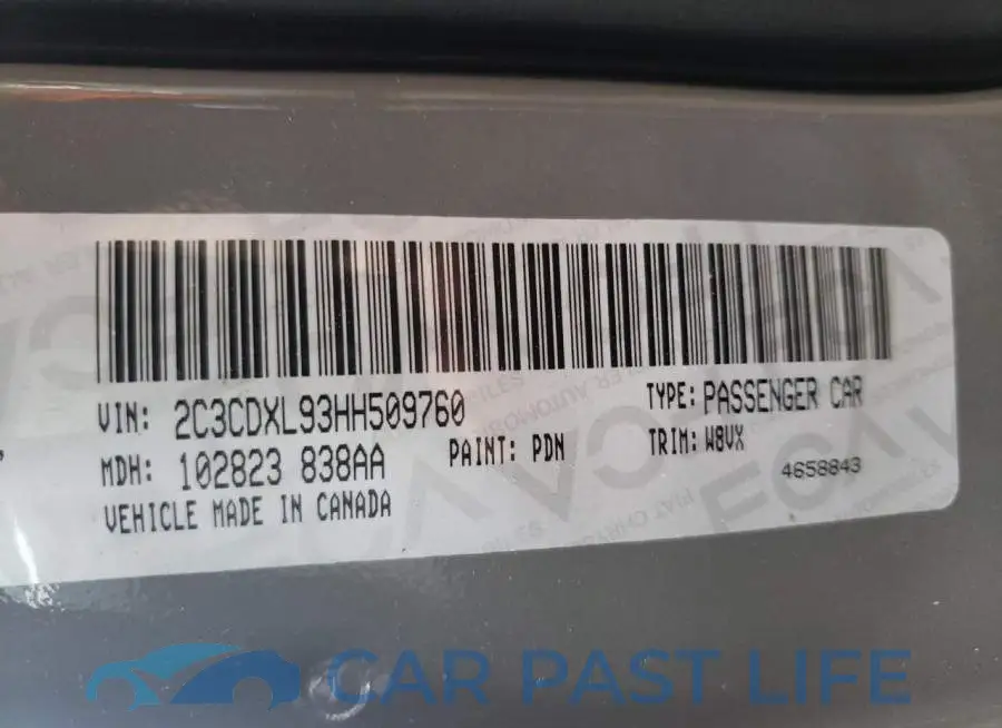 2C3CDXL93HH509760# 10