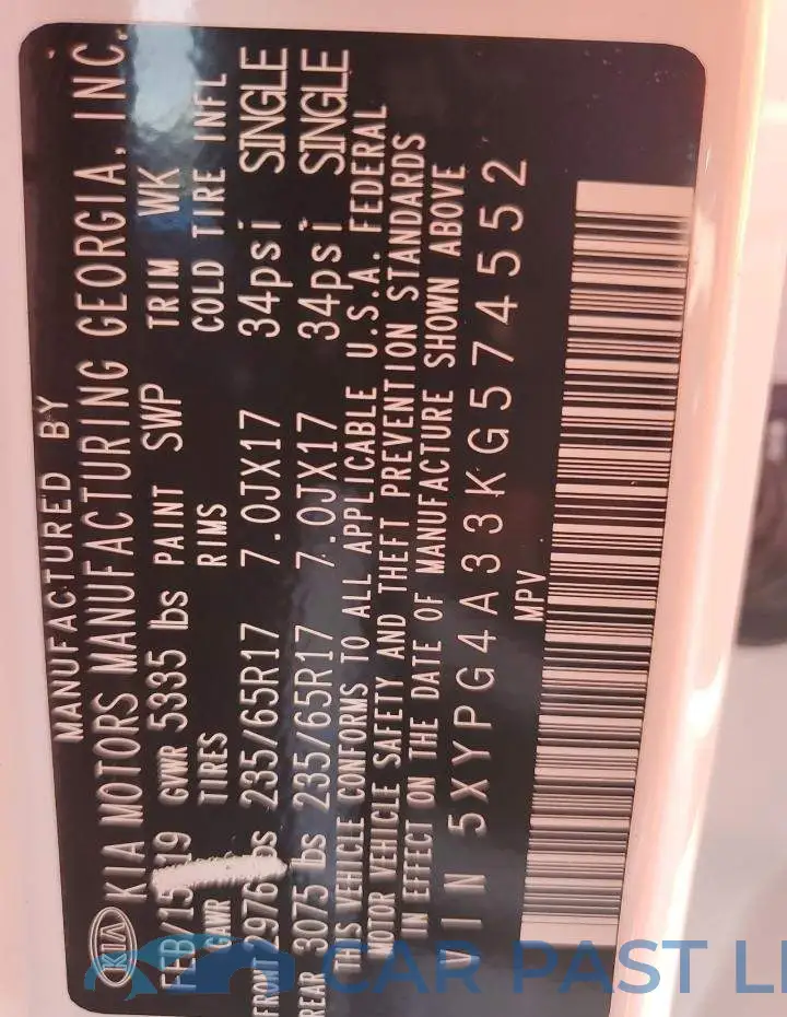5XYPG4A33KG574552# 10