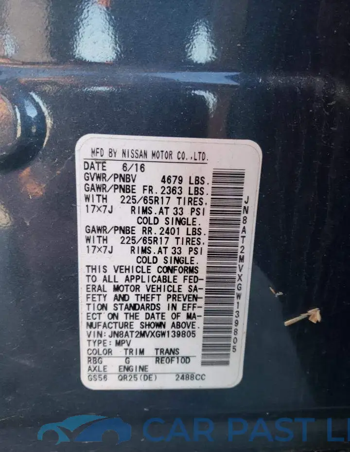 JN8AT2MVXGW139805# 10