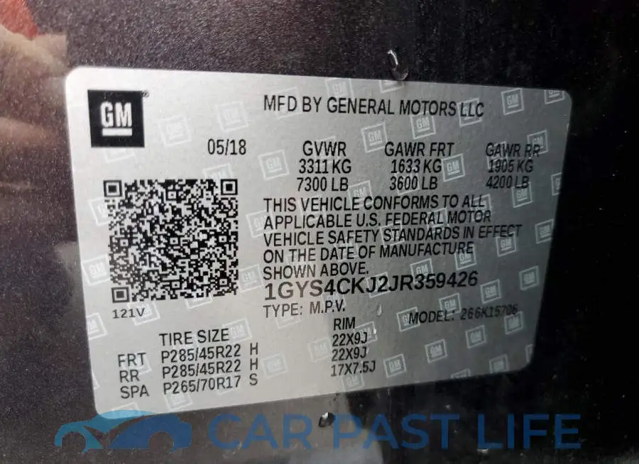 1GYS4CKJ2JR359426# 10