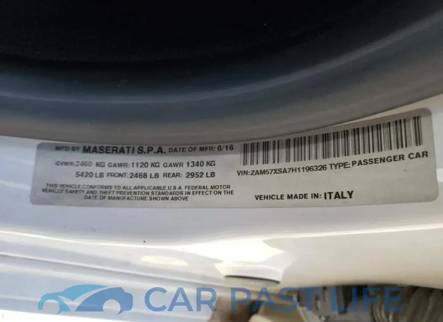 ZAM57XSA7H1196326# 10