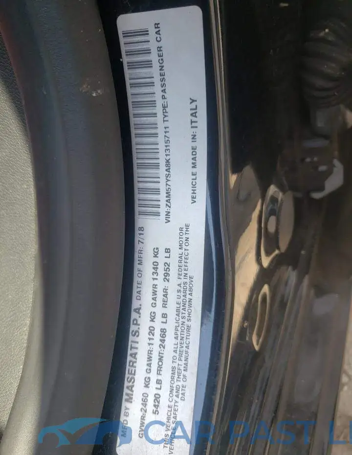 ZAM57YSA8K1315711# 10