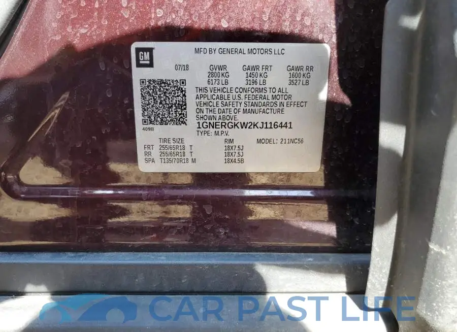 1GNERGKW2KJ116441# 14