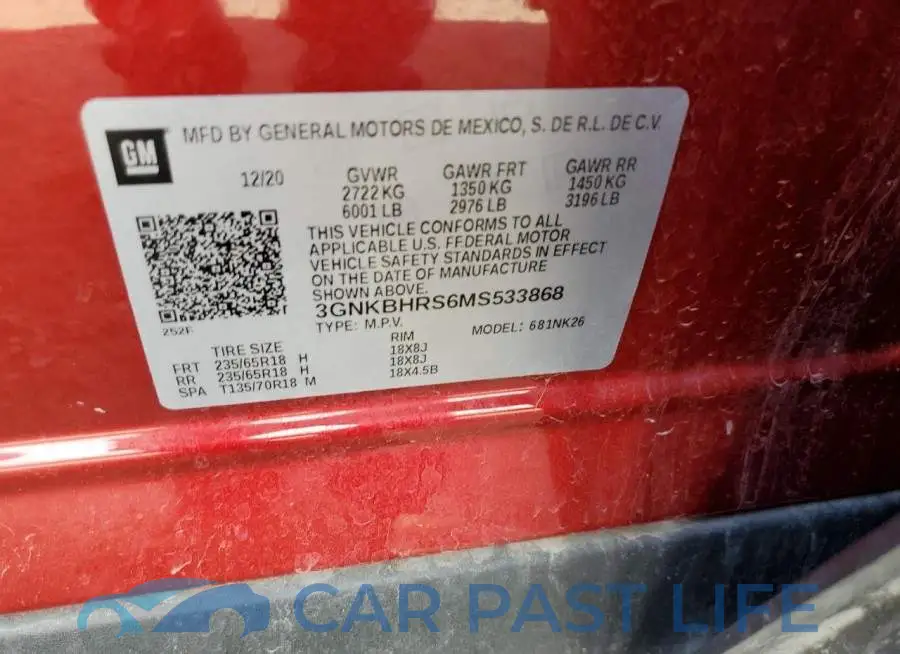 3GNKBHRS6MS533868# 13