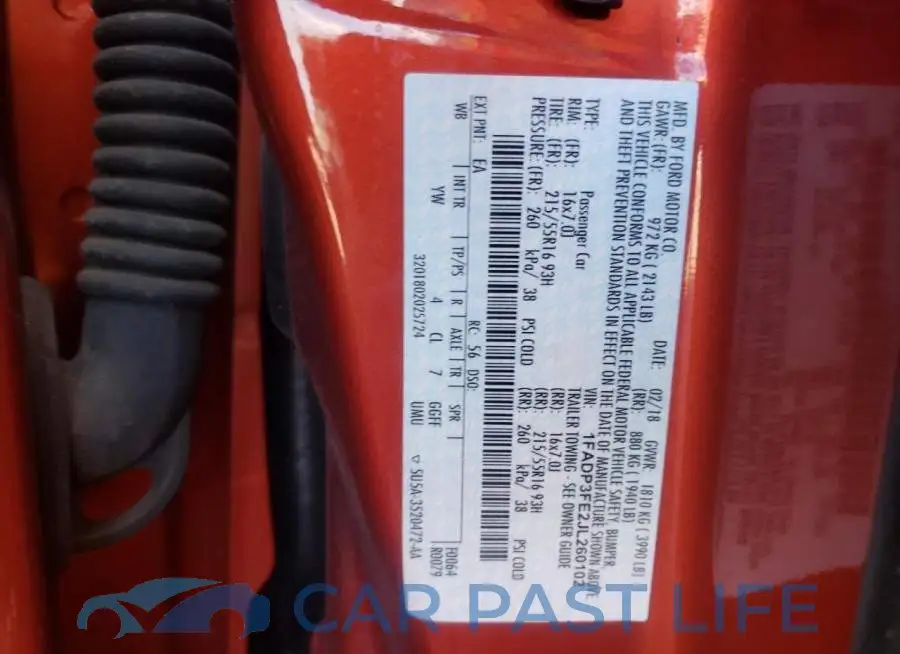 1FADP3FE2JL260102# 10