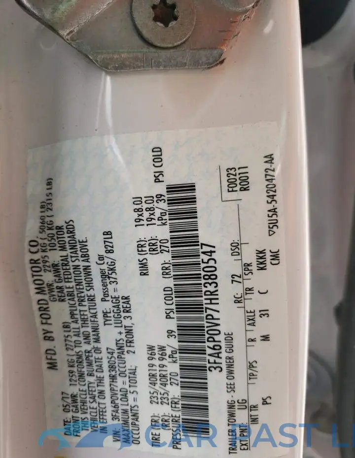 3FA6P0VP7HR380547# 10