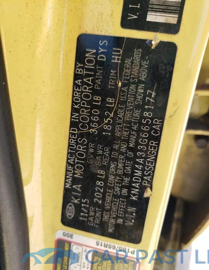 KNADM4A33G6658177# 10