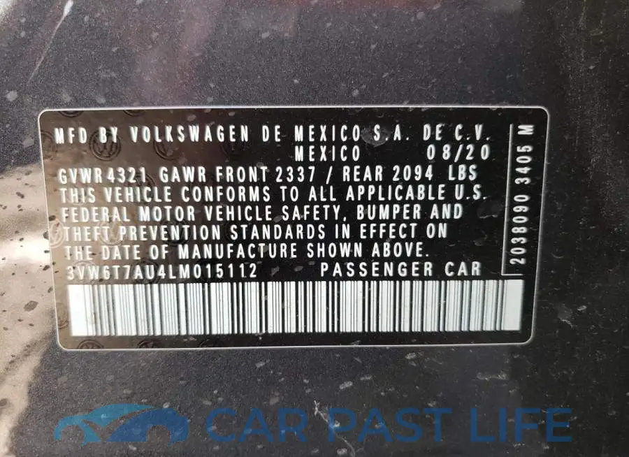 3VW6T7AU4LM015112# 10