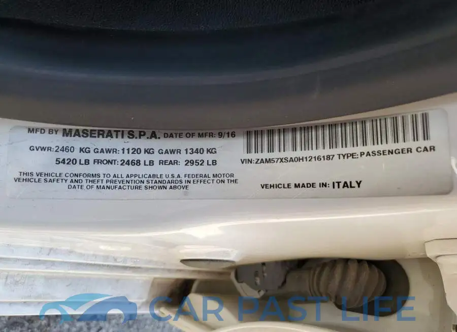 ZAM57XSA0H1216187# 10