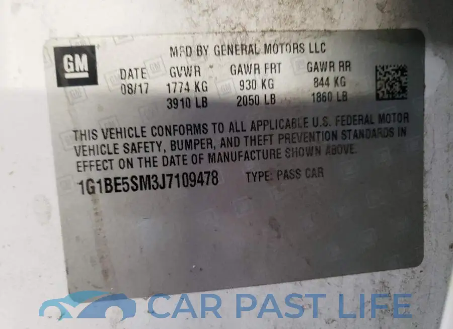1G1BE5SM3J7109478# 10