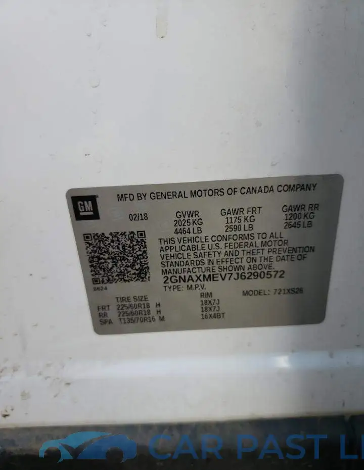 2GNAXMEV7J6290572# 10