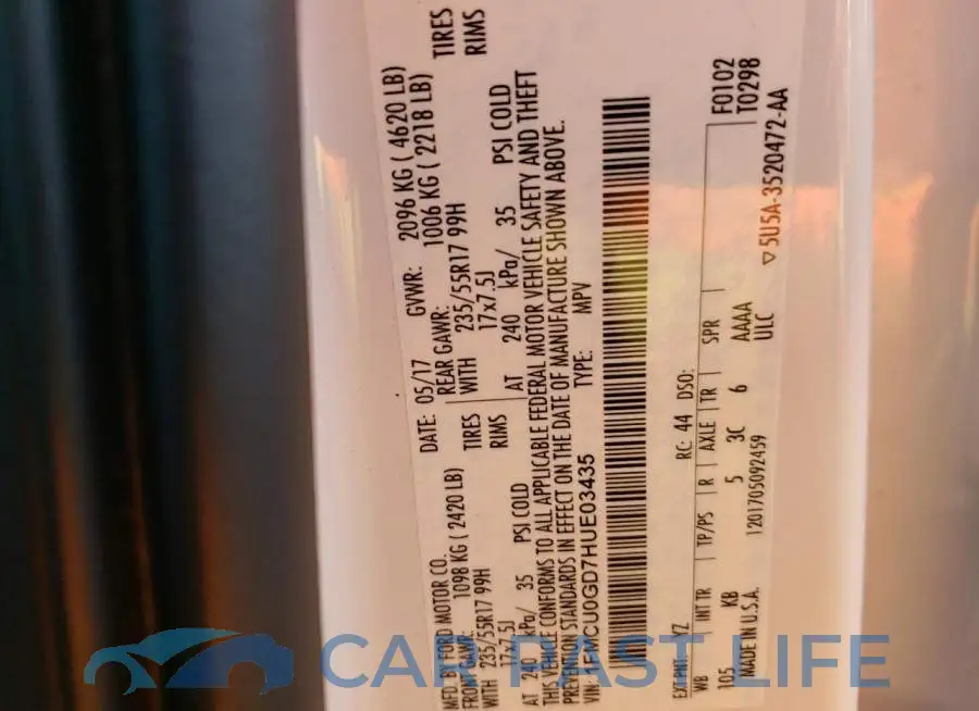 1FMCU0GD7HUE03435# 10