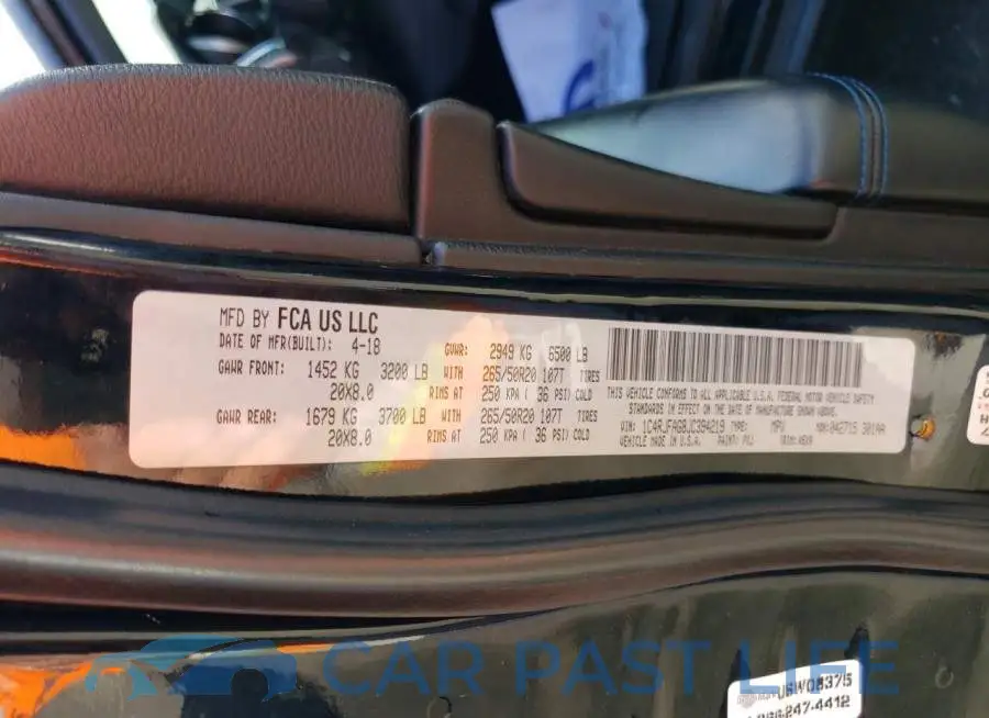 1C4RJFAG8JC394219# 13