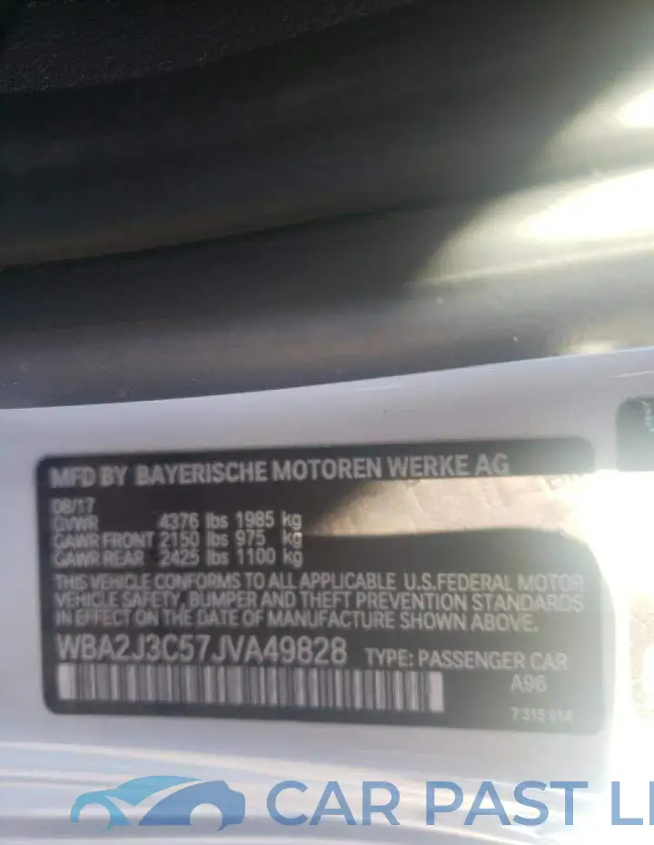 WBA2J3C57JVA49828# 10