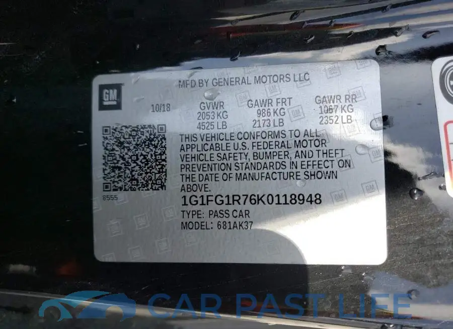 1G1FG1R76K0118948# 10
