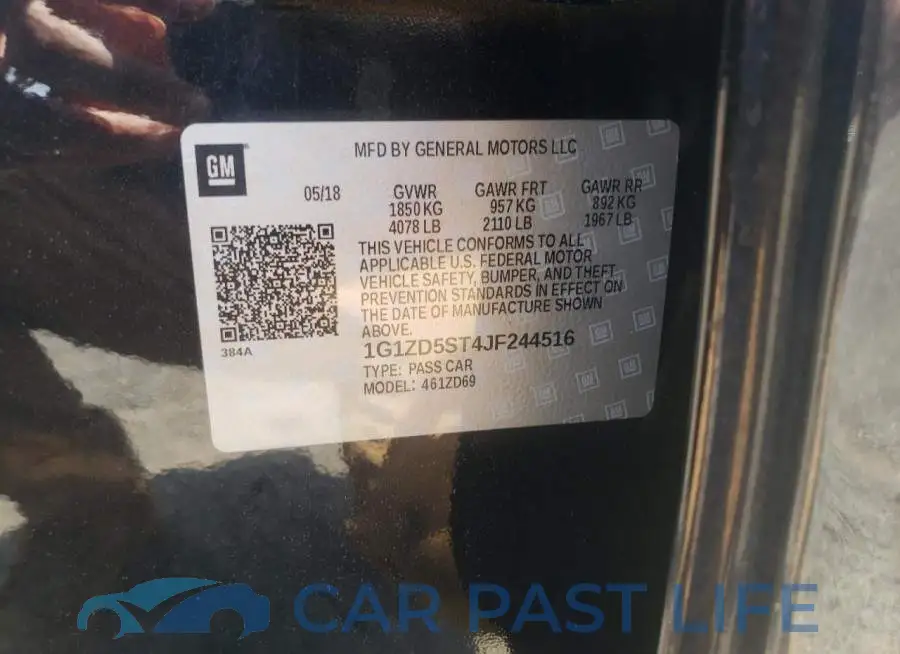 1G1ZD5ST4JF244516# 10