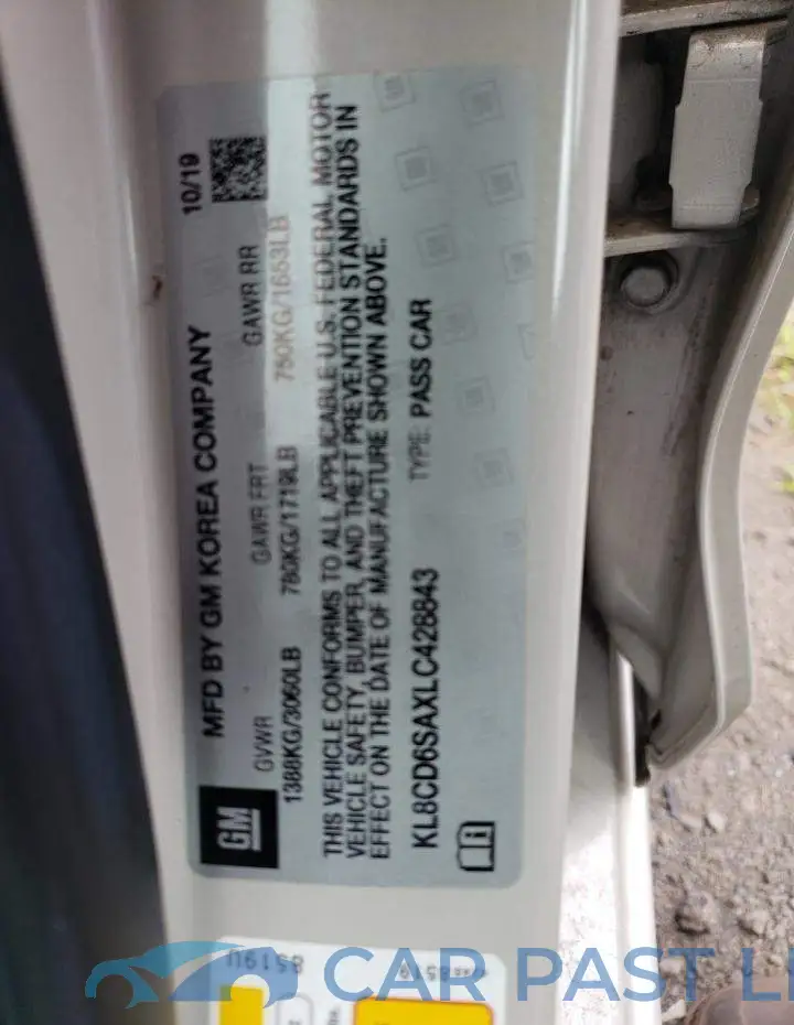 KL8CD6SAXLC428843# 10