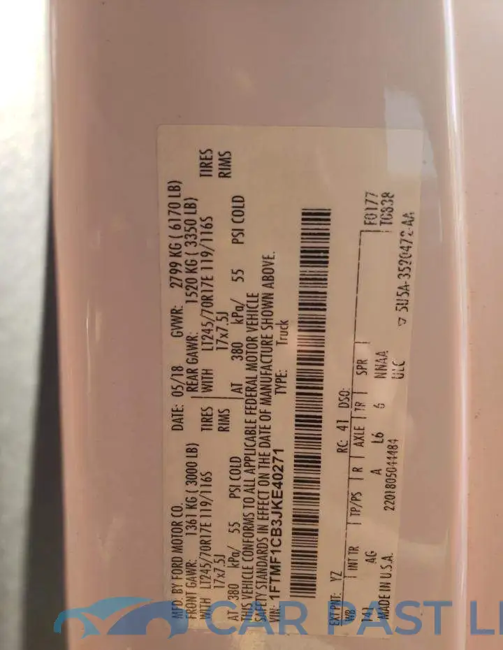 1FTMF1CB3JKE40271# 10