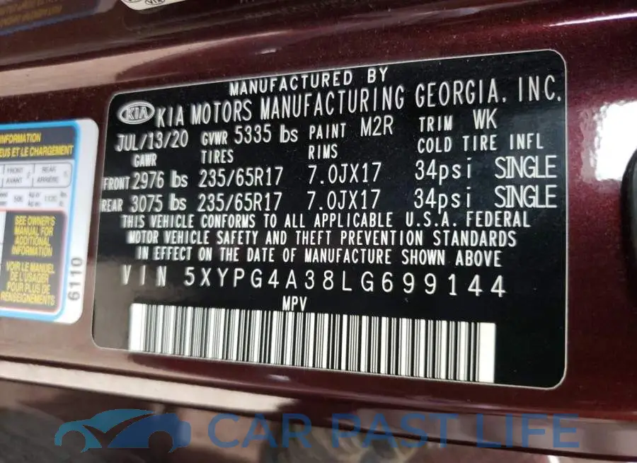 5XYPG4A38LG699144# 10