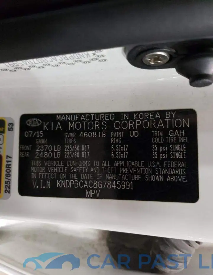KNDPBCAC8G7845991# 10