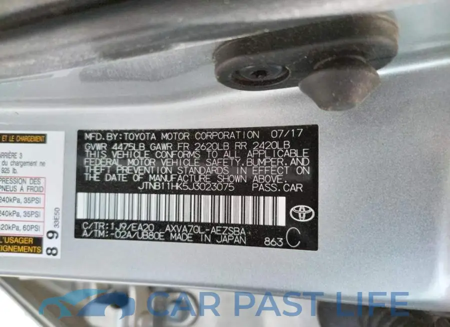 JTNB11HK5J3023075# 10