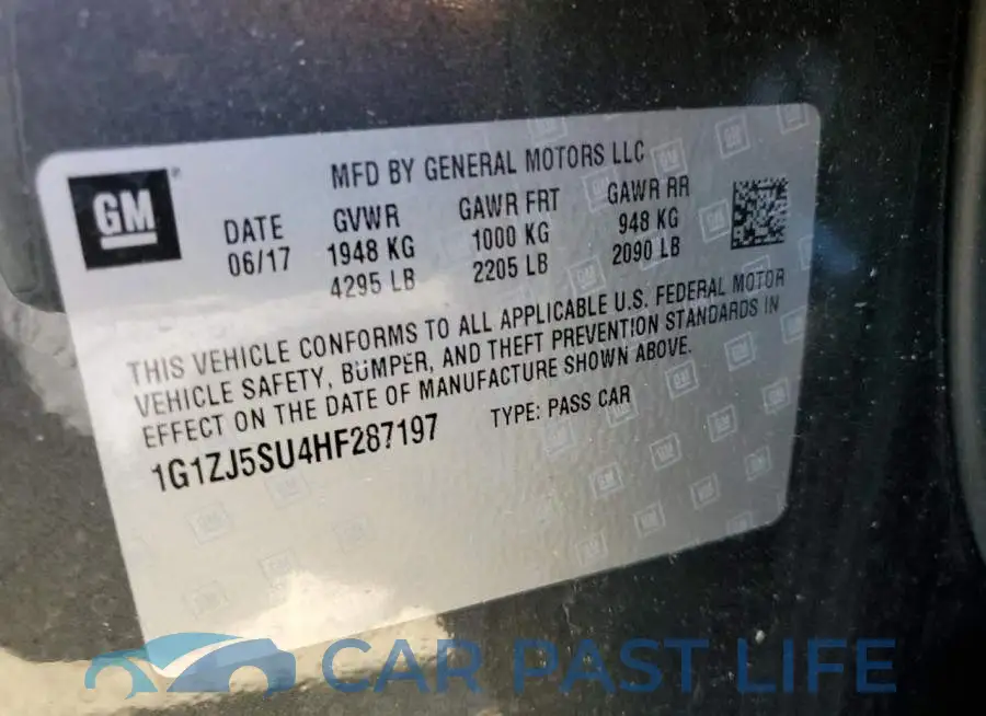 1G1ZJ5SU4HF287197# 10