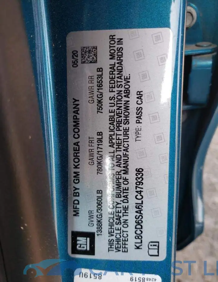 KL8CD6SA6LC479336# 10
