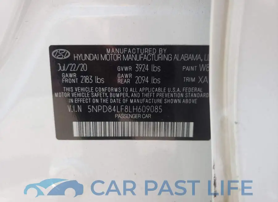 5NPD84LF8LH609085# 10