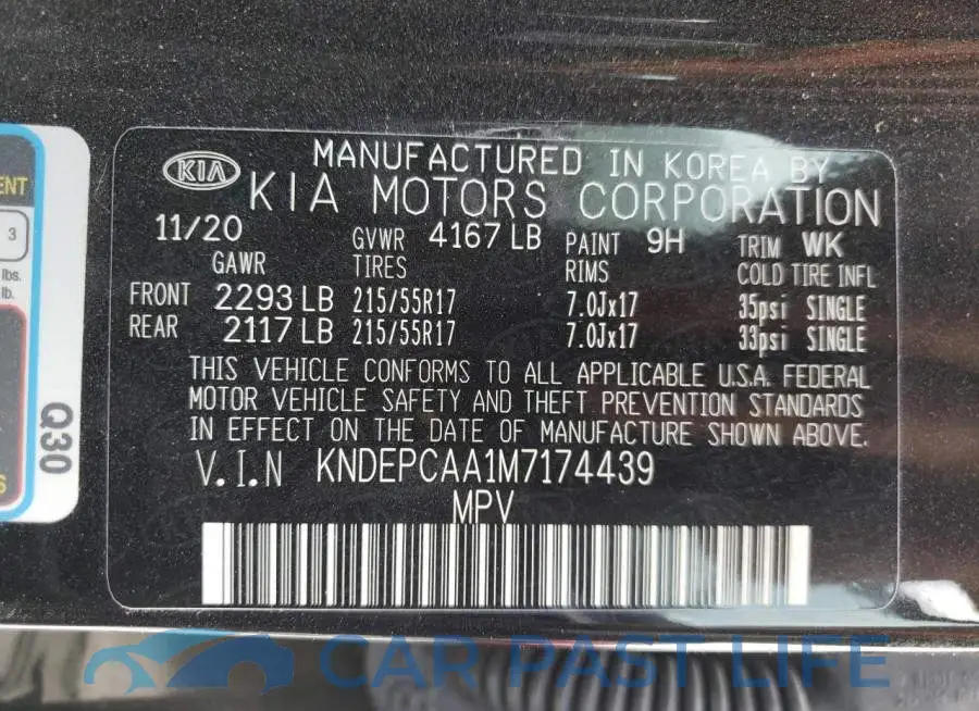 KNDEPCAA1M7174439# 10