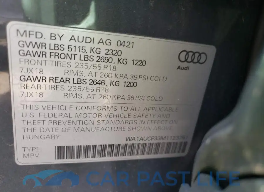 WA1AUCF33M1123751# 14
