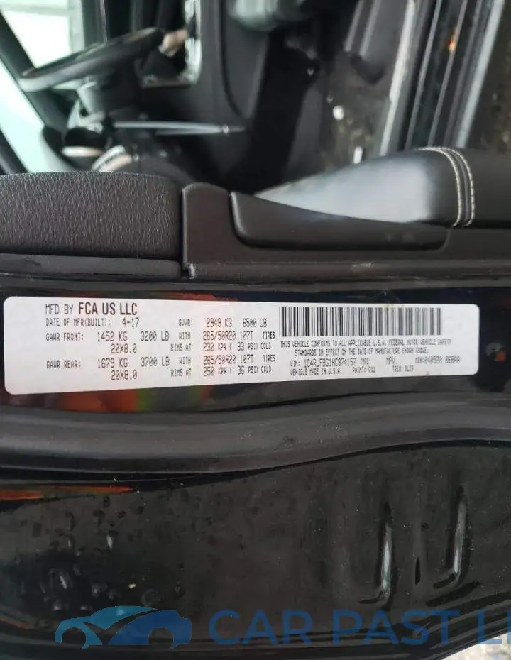 1C4RJFBG1HC874157# 10