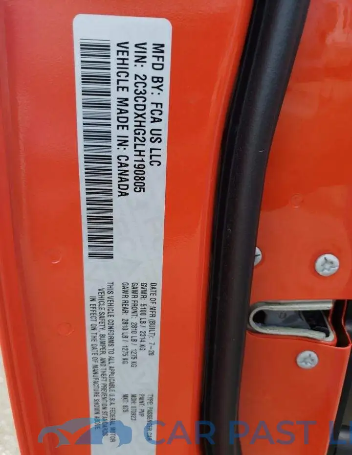 2C3CDXHG2LH190805# 10