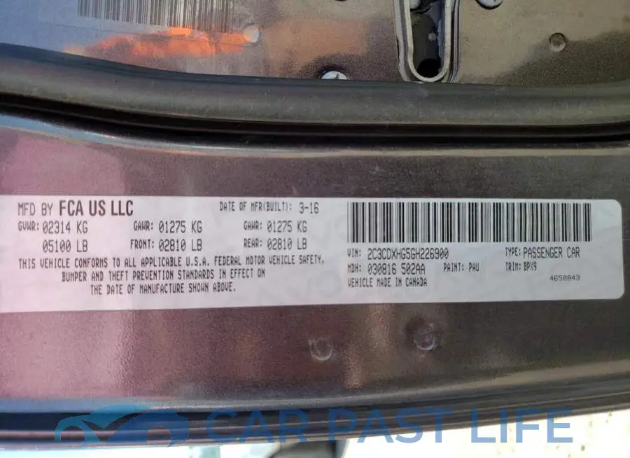 2C3CDXHG5GH226900# 10