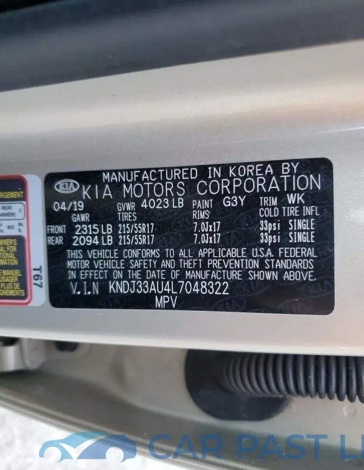 KNDJ33AU4L7048322# 10