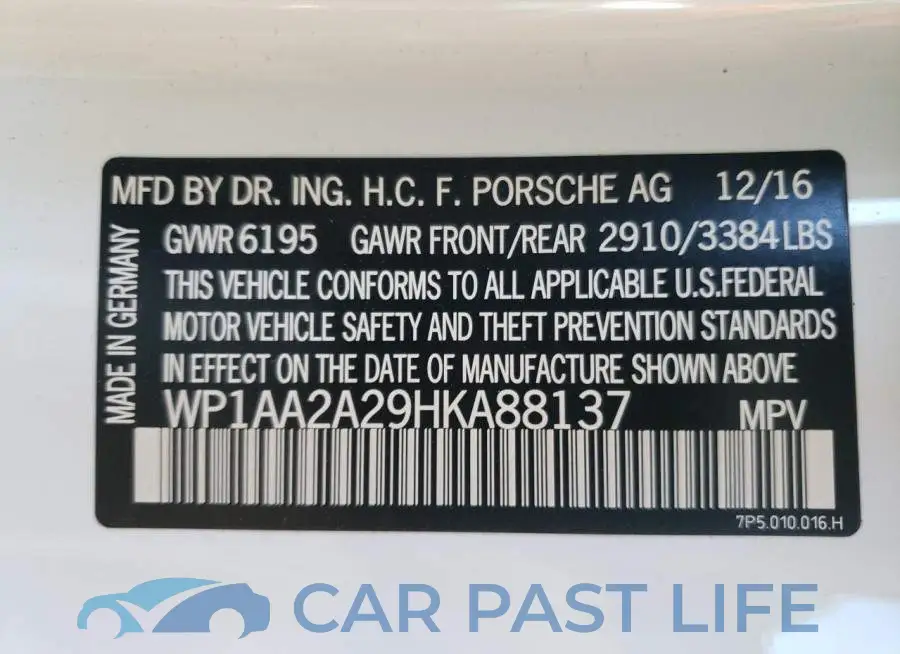 WP1AA2A29HKA88137# 10