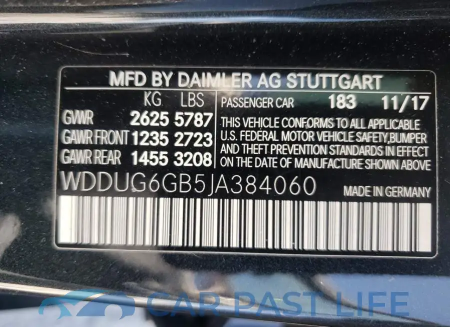 WDDUG6GB5JA384060# 10